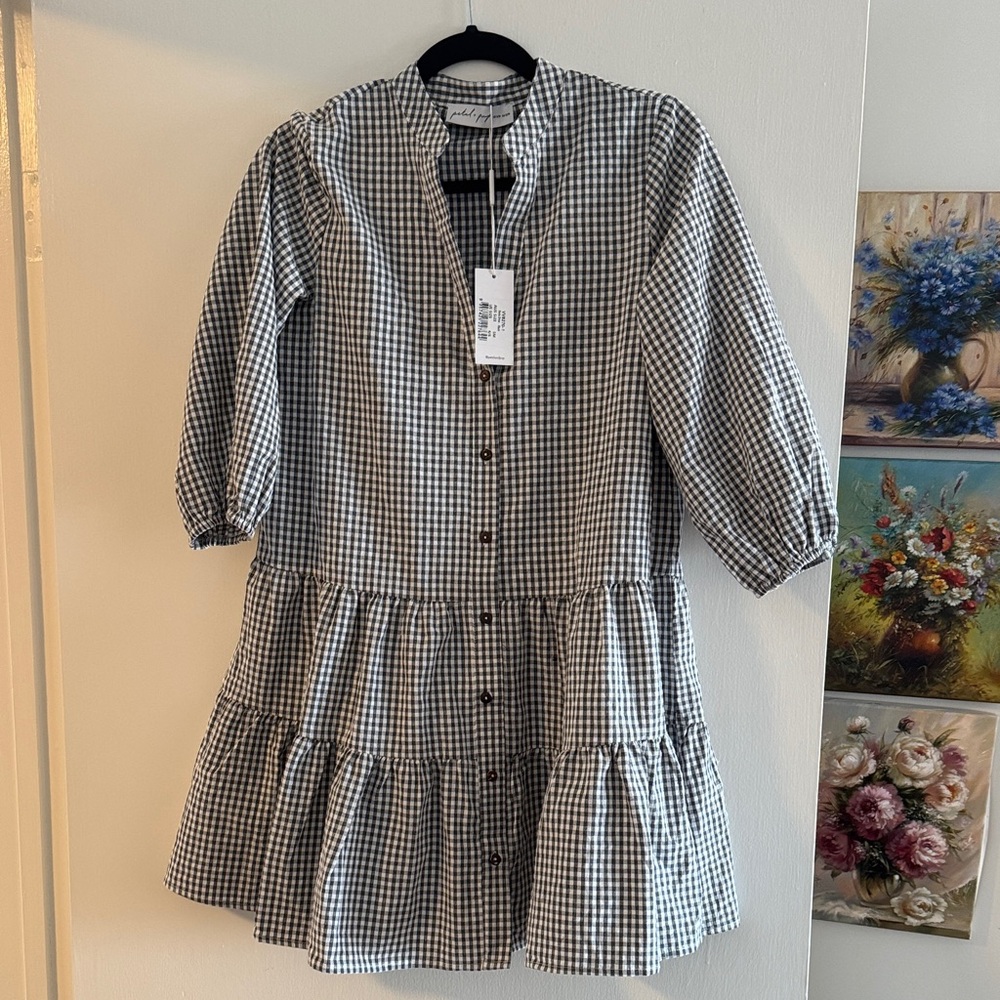 Petal & Pup Black and White Gingham Dress